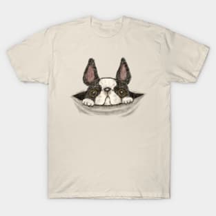 French bulldog peeking out of a hole T-Shirt